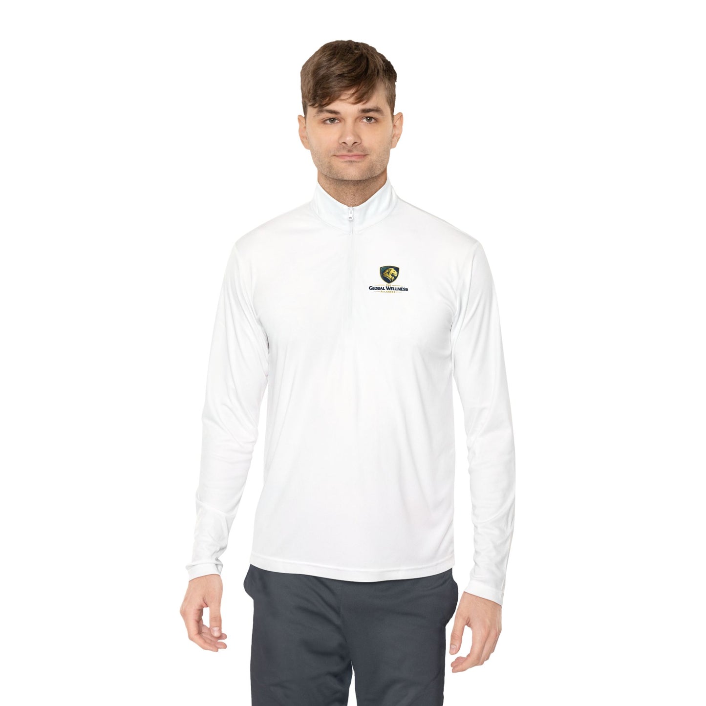 Quarter-Zip Pullover — Small Crest Logo "Live to Explore"