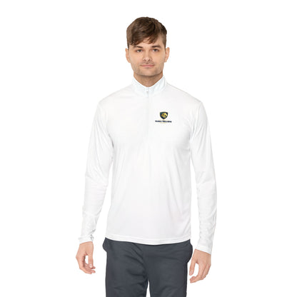 Quarter-Zip Pullover — Small Crest Logo "Live to Explore"
