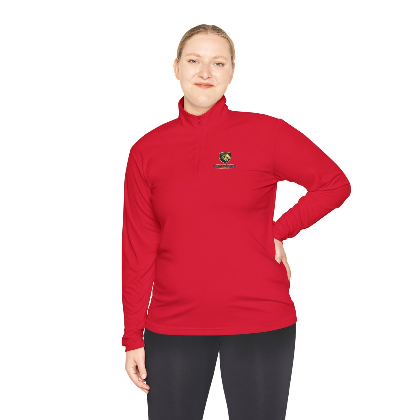 Quarter-Zip Pullover — Small Crest Logo "Live to Explore"