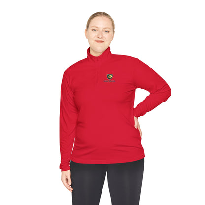 Quarter-Zip Pullover — Small Crest Logo "Live to Explore"