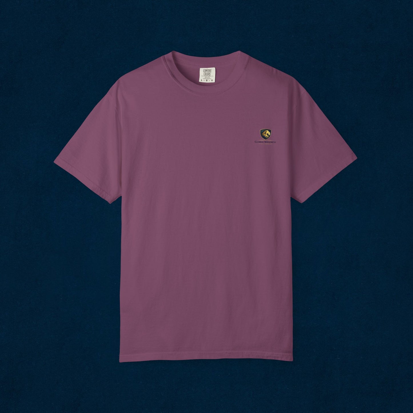 Minimal Cream T‑Shirt with Small Shield Logo — Casual Everyday Tee