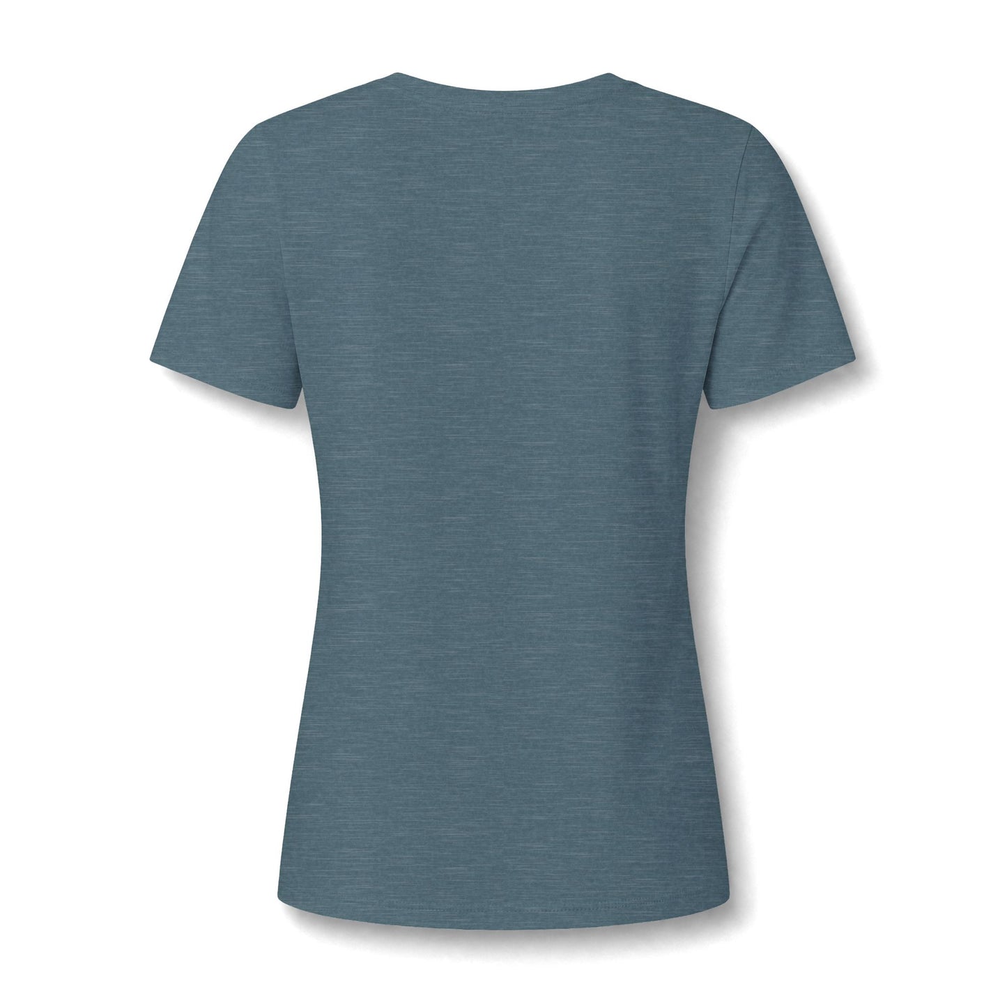 Women's V-Neck Tee — Small Chest Crest Graphic