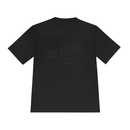 'To More' Moisture-Wicking Tee — Casual Graphic Athletic Shirt