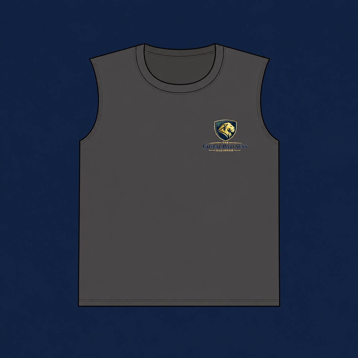 Sleeveless Performance Tee — Small Chest Logo "Road Warrior" Athletic Tank