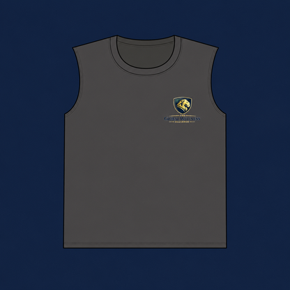 Sleeveless Performance Tee — Small Chest Logo "Road Warrior" Athletic Tank